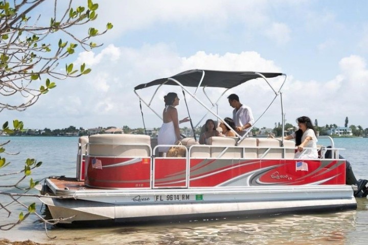 a small boat in a body of water